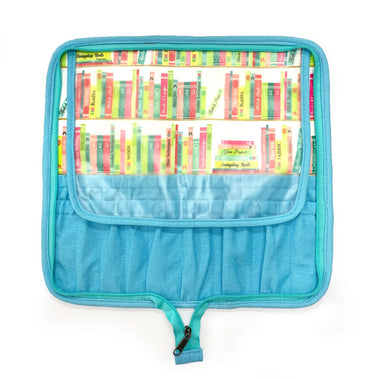 della Q Chicken Boots DPN/Crochet Hook Case - *Linen - Library - Sky