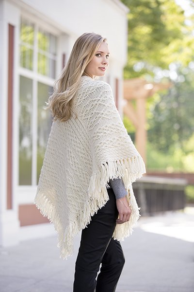 Universal Yarn Deluxe Cable Collection Patterns - Cumberland Poncho - PDF Download - Extra Image