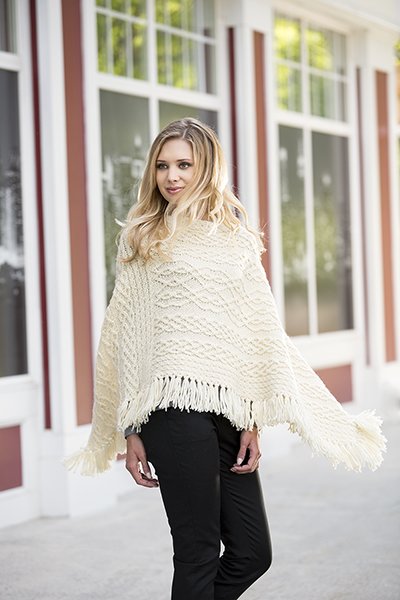 Universal Yarn Deluxe Cable Collection Patterns - Cumberland Poncho - PDF Download - Extra Image
