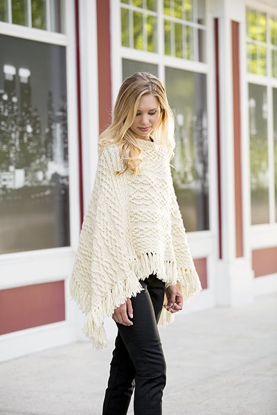 Universal Yarn Deluxe Cable Collection Patterns - Cumberland Poncho - PDF Download - Extra Image