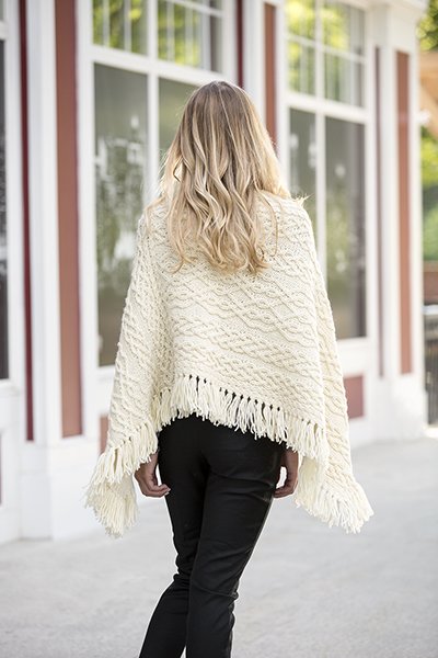 Universal Yarn Deluxe Cable Collection Patterns - Cumberland Poncho - PDF Download - Extra Image