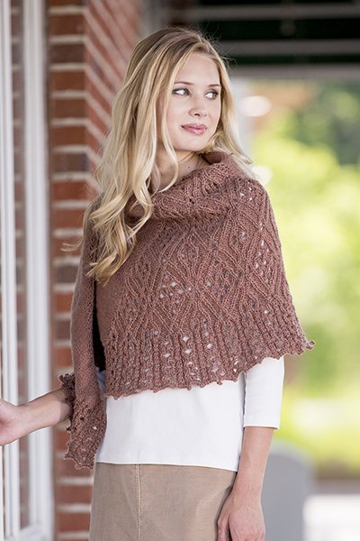 Universal Yarn Deluxe Cable Collection Patterns - Dilworth Shawl - PDF Download - Extra Image

