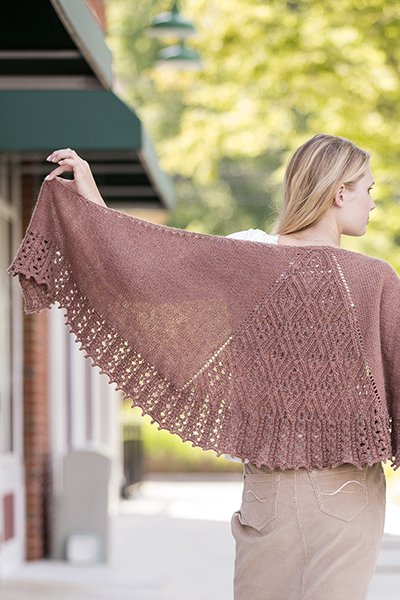 Universal Yarn Deluxe Cable Collection Patterns - Dilworth Shawl - PDF Download - Extra Image
