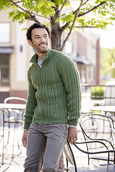 Universal Yarn Deluxe Cable Collection Patterns - Greensboro Cardigan - PDF Download - Extra Image
