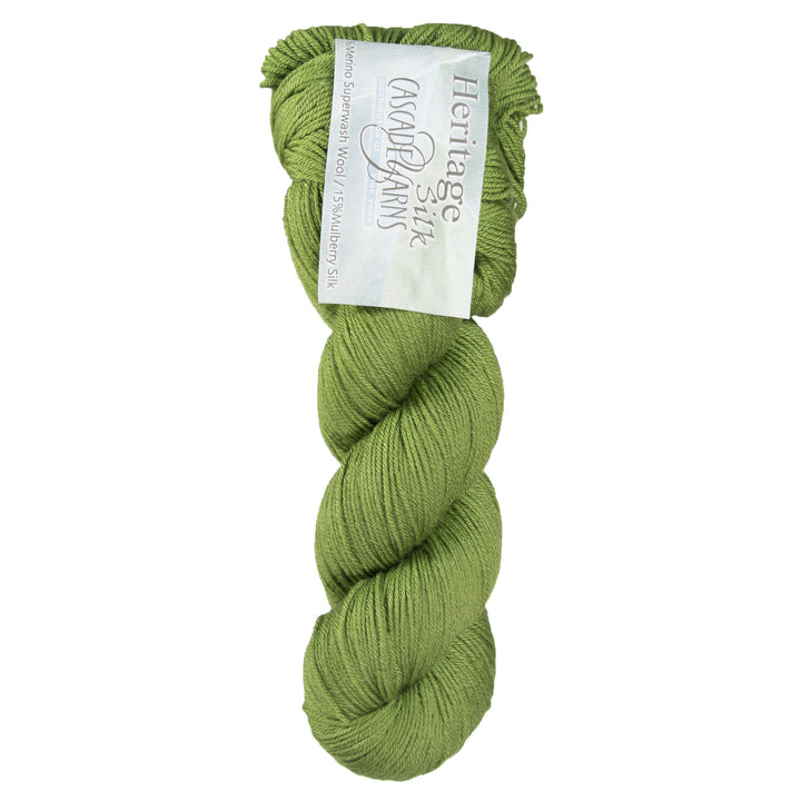 Cascade Yarns Heritage Silk Yarn - 5717 Camo Green - Zoom Image