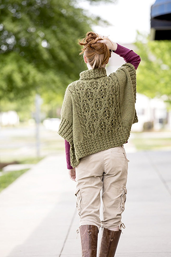Universal Yarn Deluxe Cable Collection Patterns - Catawba River Poncho - PDF Download - Extra Image