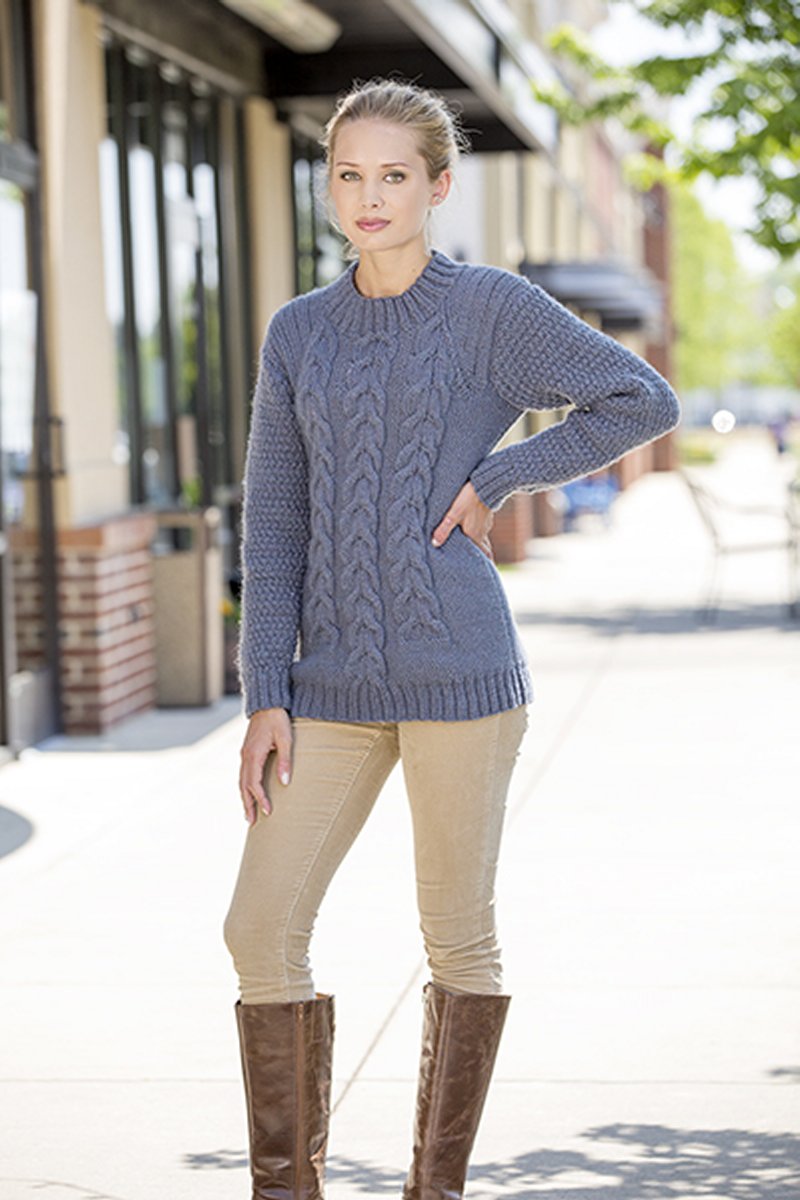 Universal Yarn Deluxe Cable Collection Patterns - Mount Mitchell Tunic - PDF Download - Extra Image