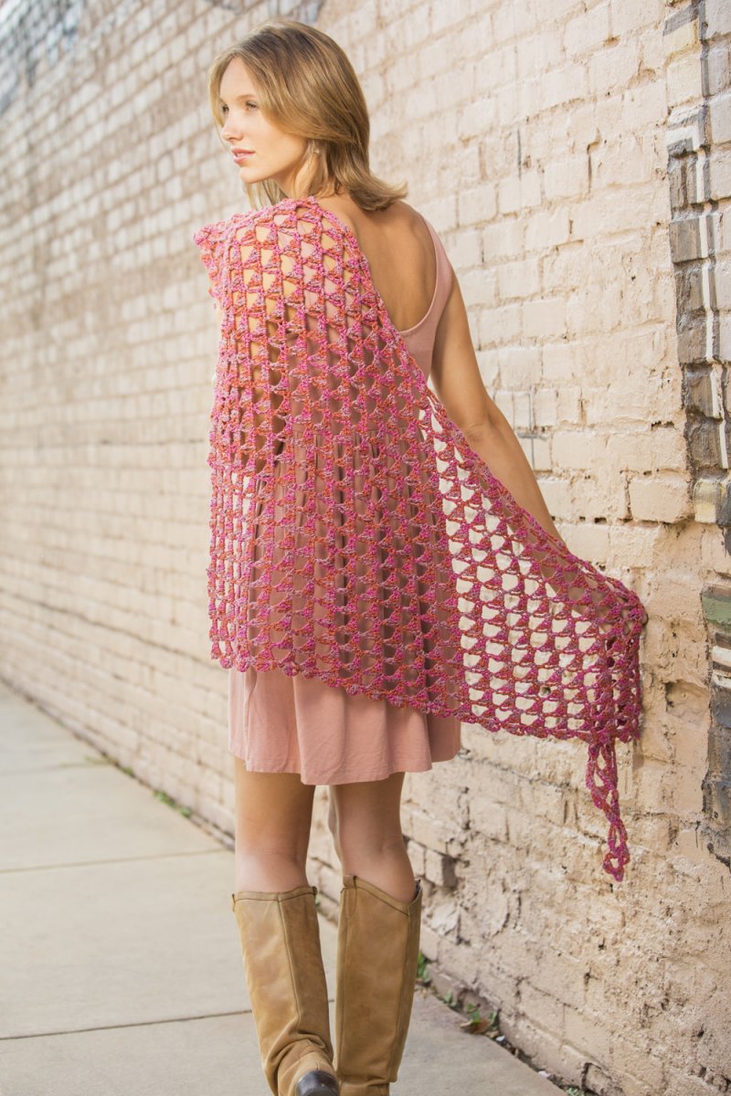Universal Yarn Contrarian Shawls: Book 1 Patterns - Triangle Trellis - PDF Download - Extra Image
