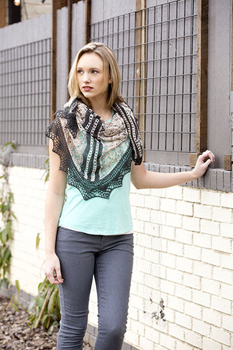 Universal Yarn Contrarian Shawls: Book 2 Patterns - Bisected Shawl - PDF Download - Extra Image
