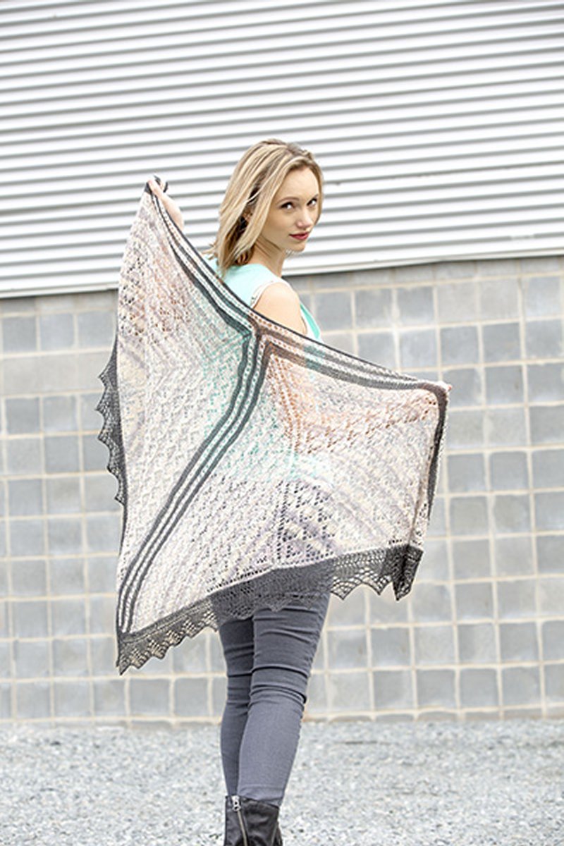 Universal Yarn Contrarian Shawls: Book 2 Patterns - Bisected Shawl - PDF Download - Extra Image
