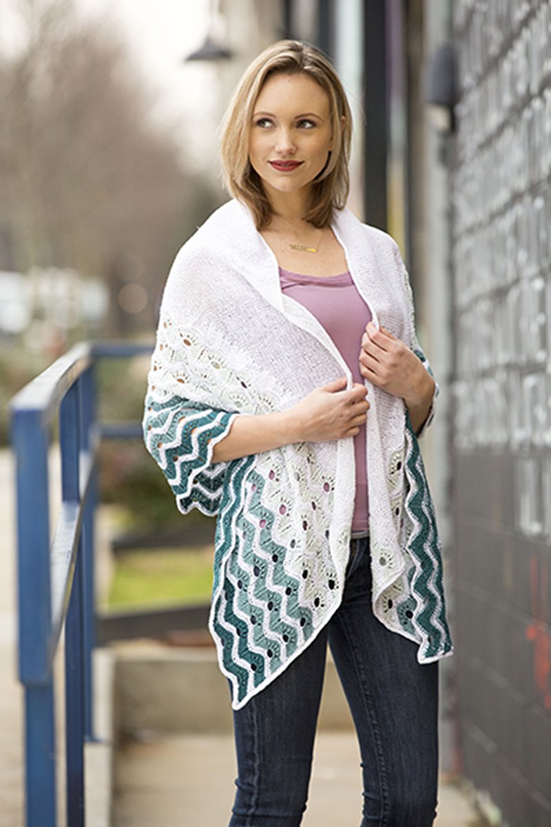 Universal Yarn Contrarian Shawls: Book 2 Patterns - Gradiate Shawl - PDF Download - Extra Image