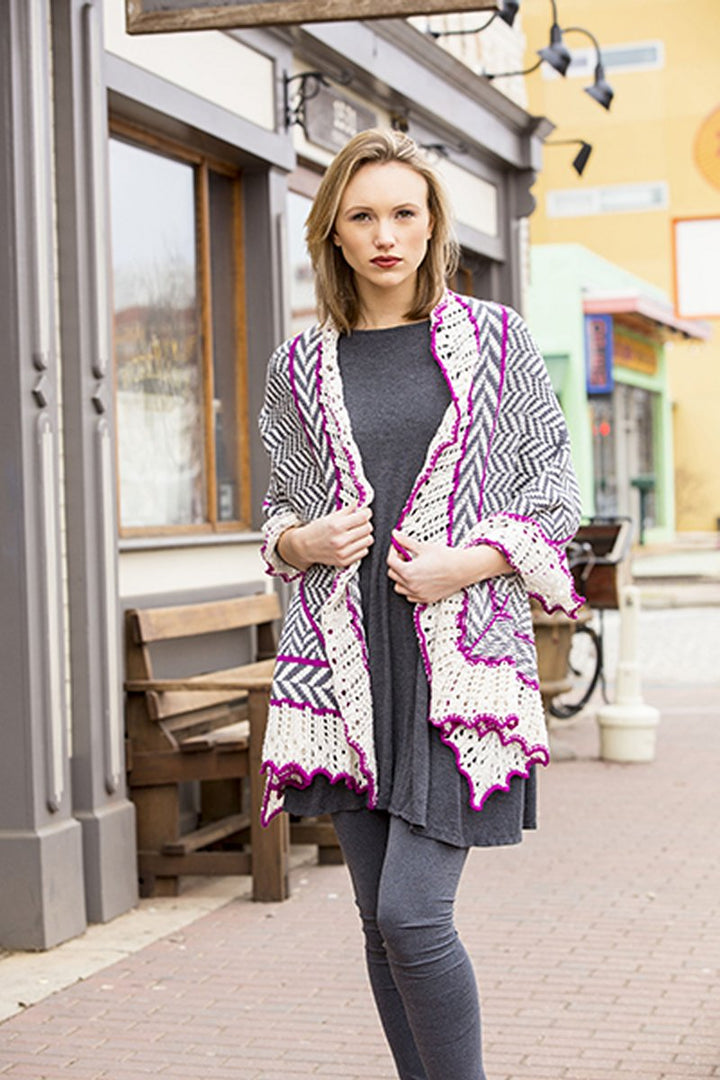 Universal Yarn Contrarian Shawls: Book 2 Patterns - Herringbone Shawl - PDF Download - Extra Image