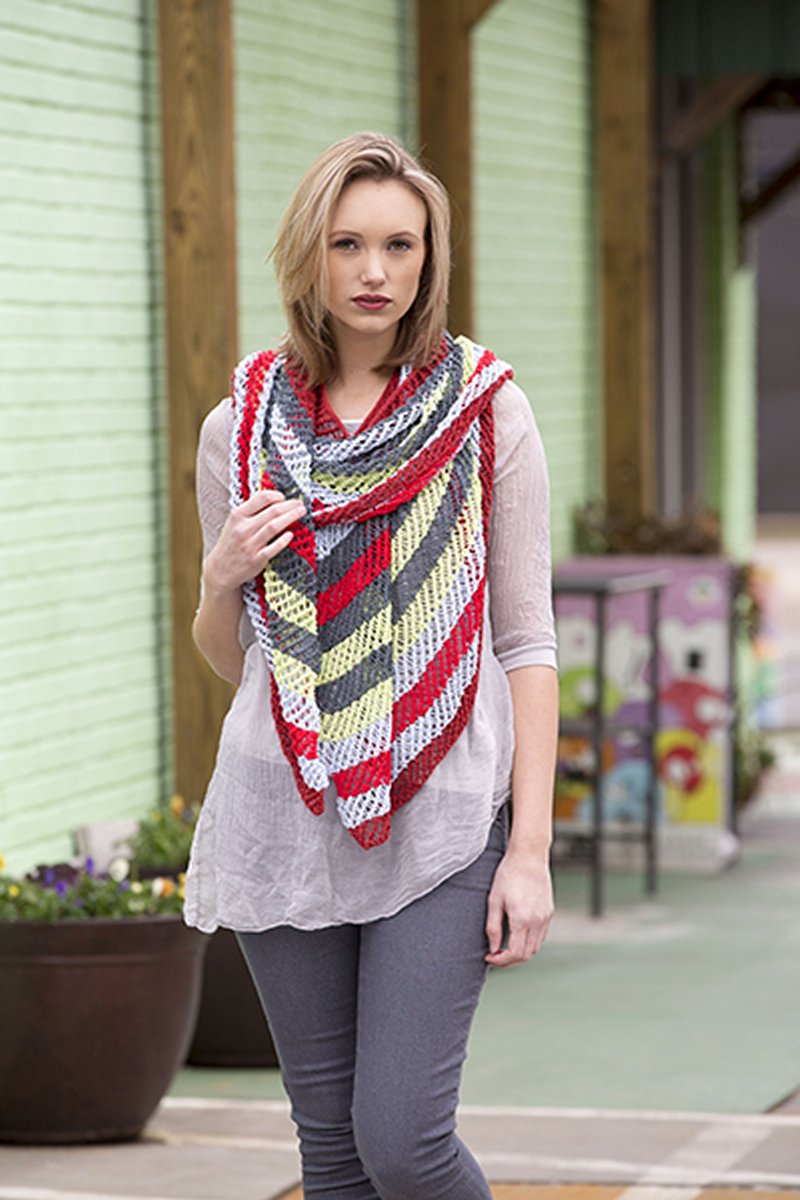 Universal Yarn Contrarian Shawls: Book 2 Patterns - Kaleidostripe - PDF Download - Extra Image
