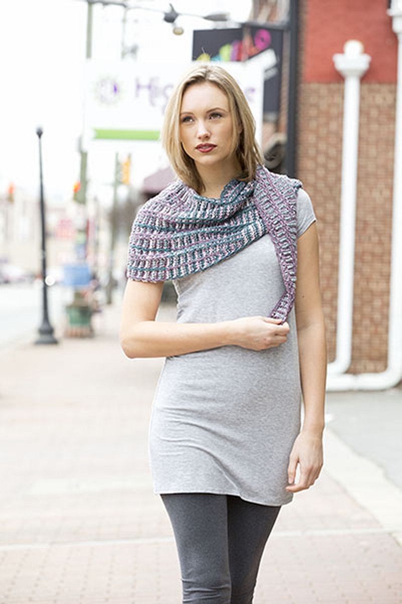 Universal Yarn Contrarian Shawls: Book 2 Patterns - Traverse Scarf - PDF Download - Extra Image
