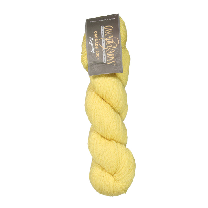 Cascade 220 Fingering Yarn - 4147 Lemon Yellow - Zoom Image