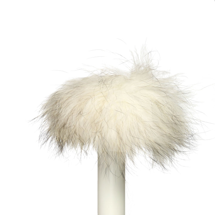 Jimmy Beans Wool Fur Pom Poms - Ivory (6") - Zoom Image