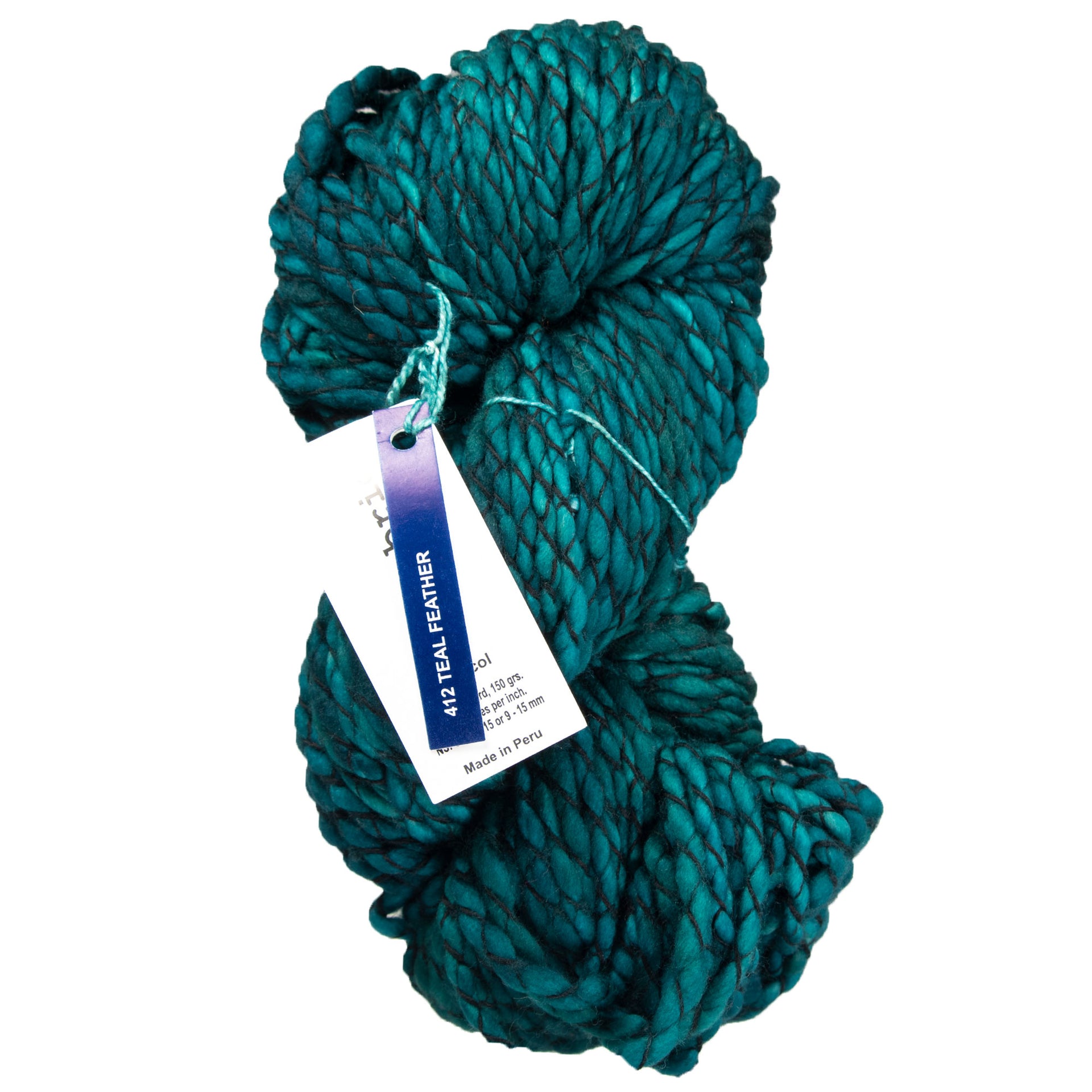 Malabrigo Caracol Yarn - 412 Teal Feather - Zoom Image
