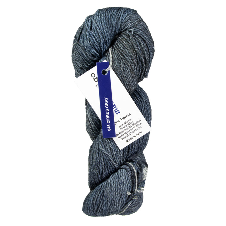 Malabrigo Dos Tierras Yarn - 845 Cirrus Gray - Zoom Image