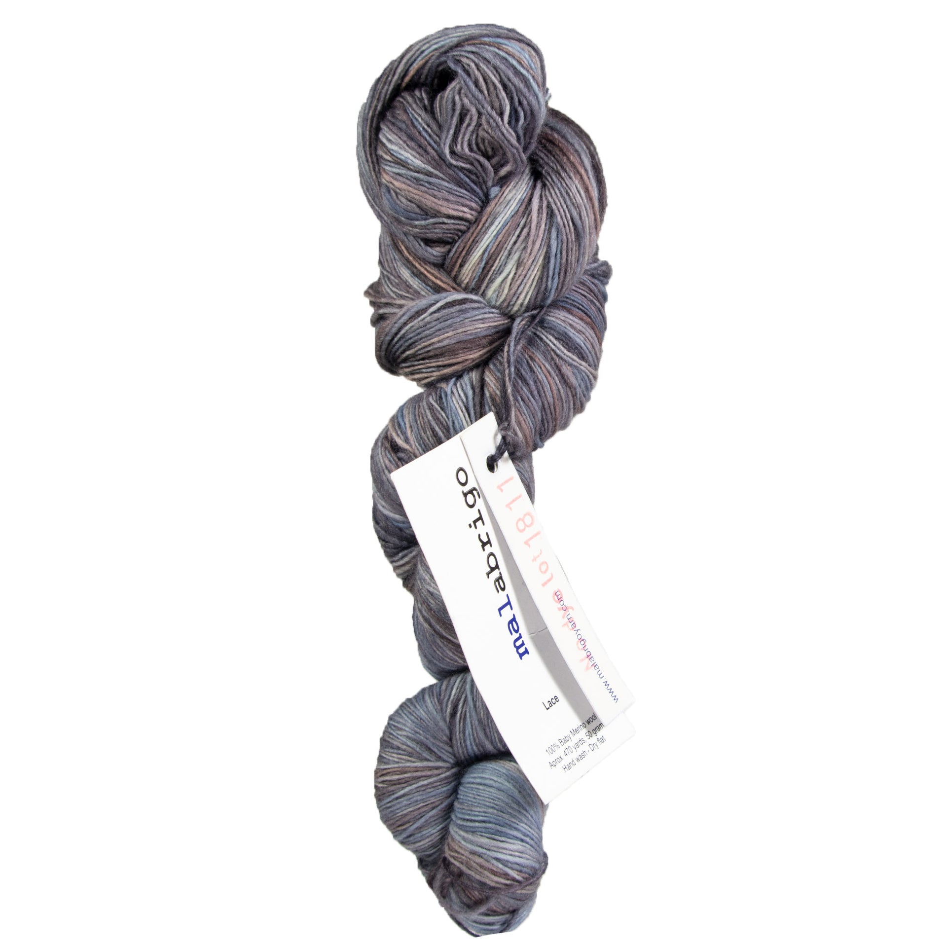 Malabrigo Lace Yarn - 845 Cirrus Grey - Zoom Image
