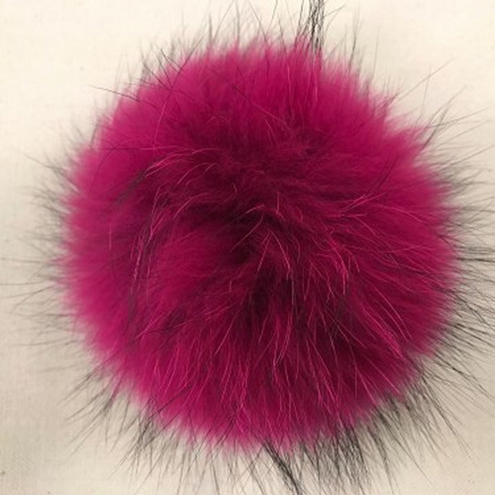Big Bad Wool Pompoms - Raccoon - Hot Pink (6") - Extra Image