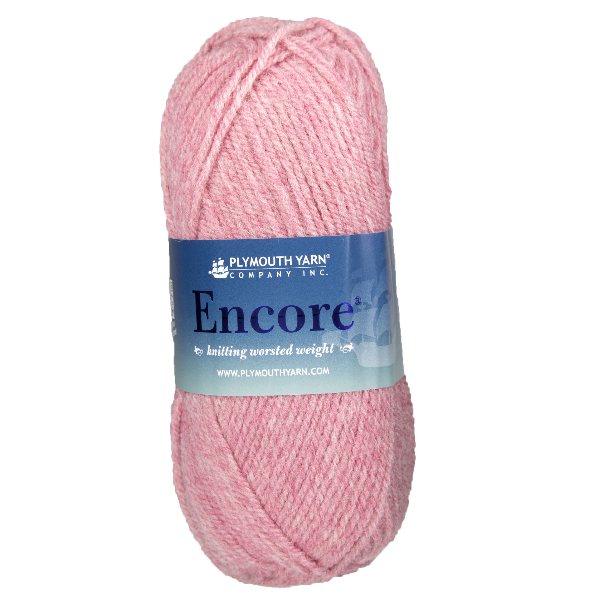 Plymouth Yarn Encore Worsted Yarn - 0241 Pink Heather - Zoom Image
