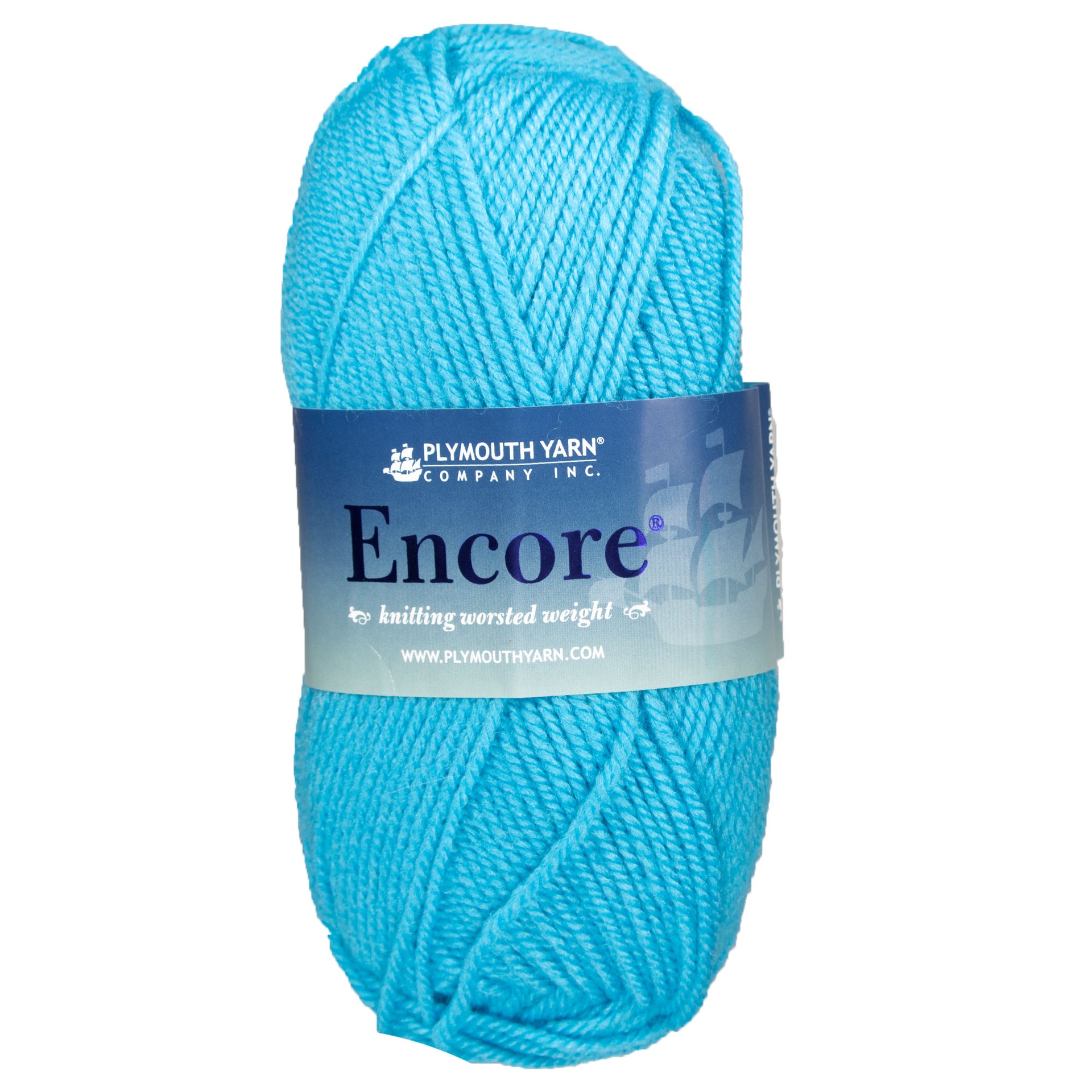 Plymouth Yarn Encore Worsted Yarn - 0235 Miami Aqua - Zoom Image
