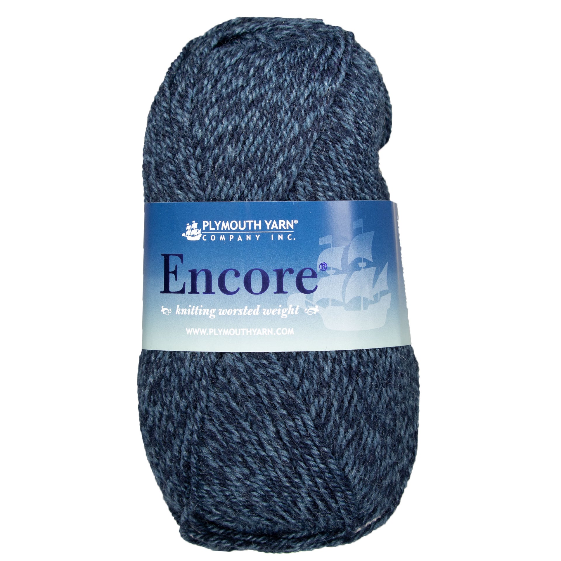 Plymouth Yarn Encore Worsted Yarn - 0403 Blue Jeans Mix - Zoom Image
