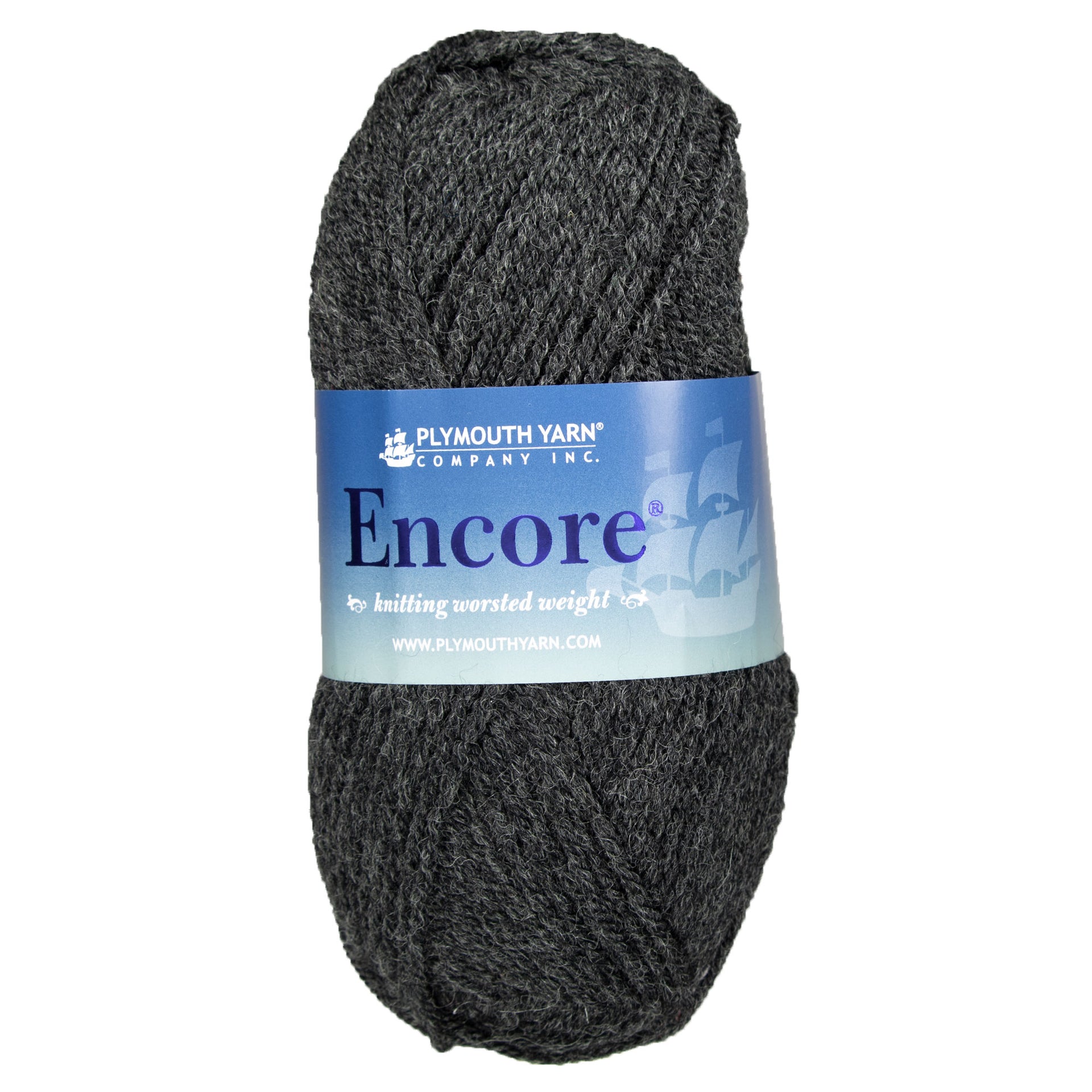 Plymouth Yarn Encore Worsted Yarn - 0520 Night Grey Heather - Zoom Image
