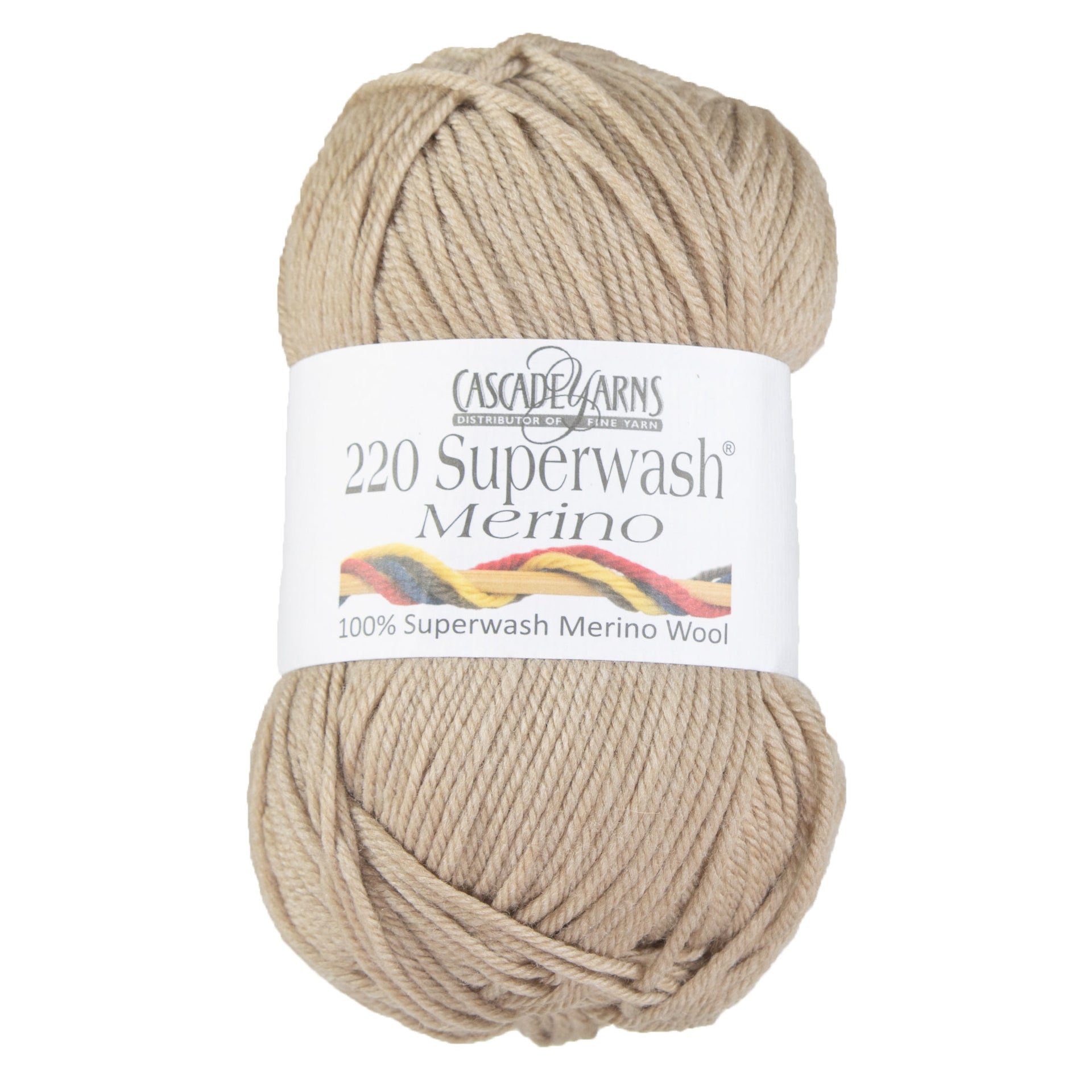 Cascade Yarns 220 Superwash Merino Yarn - 040 Doeskin Heather - Zoom Image
