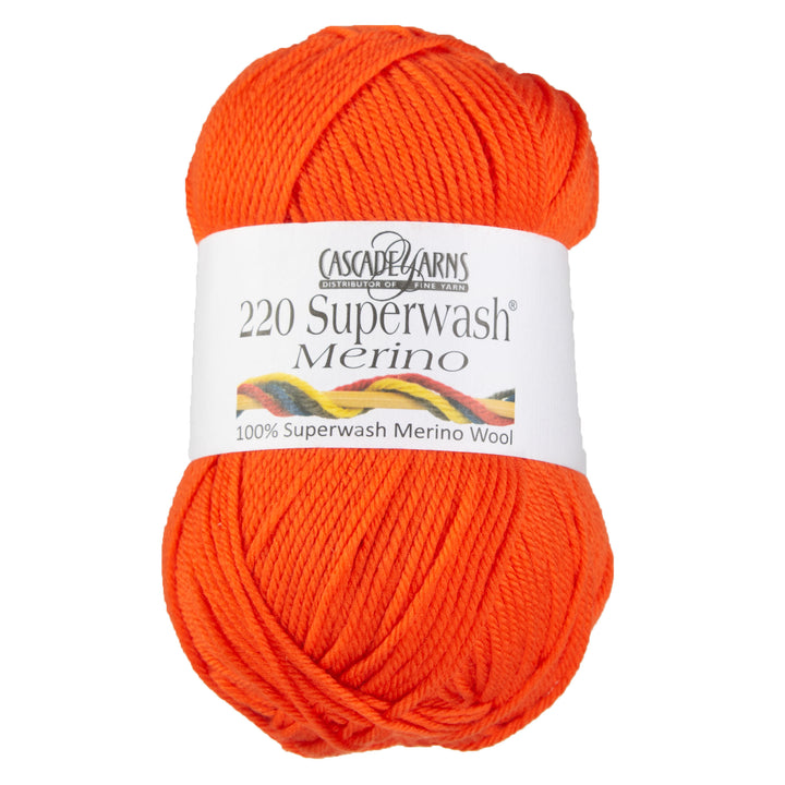 Cascade Yarns 220 Superwash Merino Yarn - 041 Carrot - Zoom Image