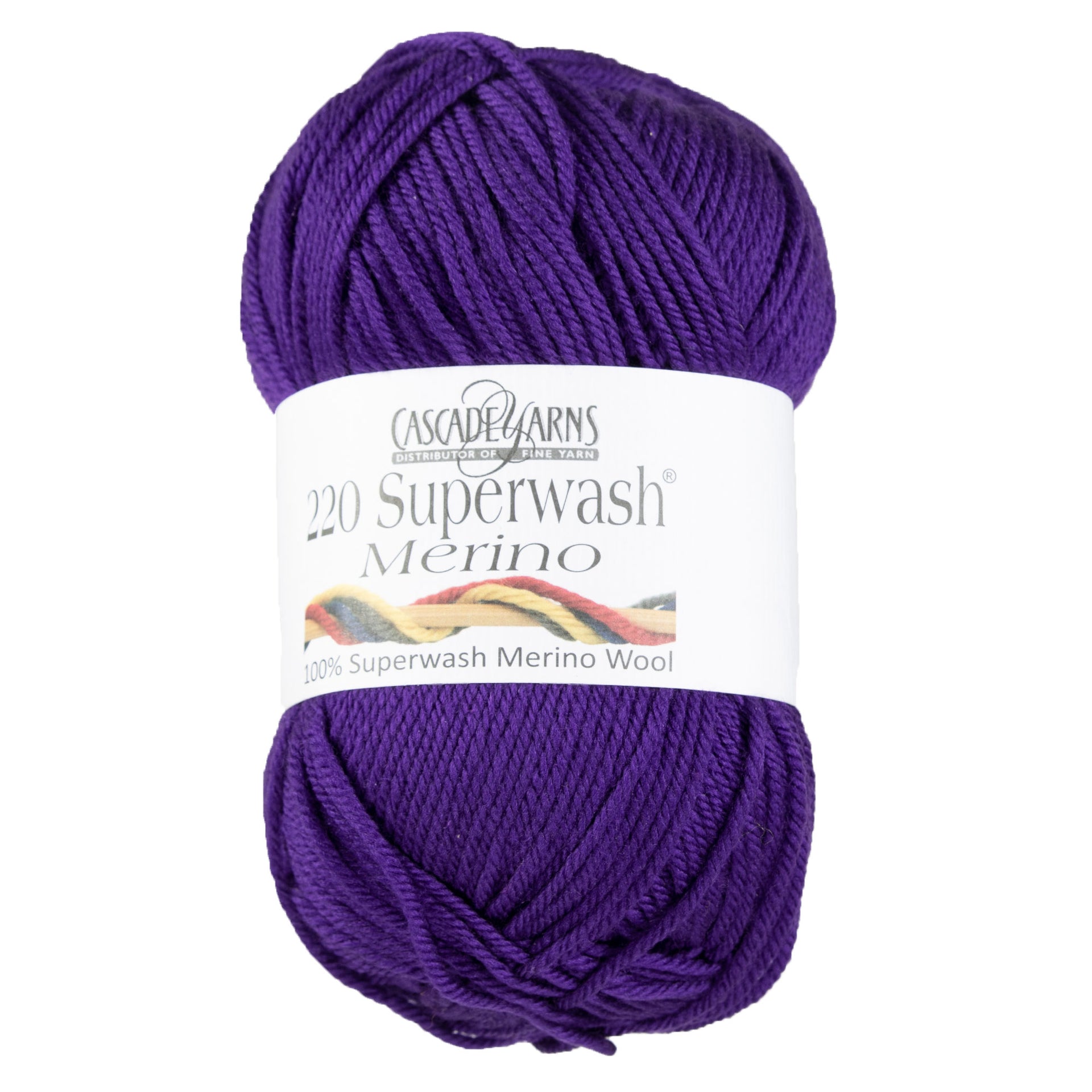 Cascade Yarns 220 Superwash Merino Yarn - 044 Dark Violet - Zoom Image
