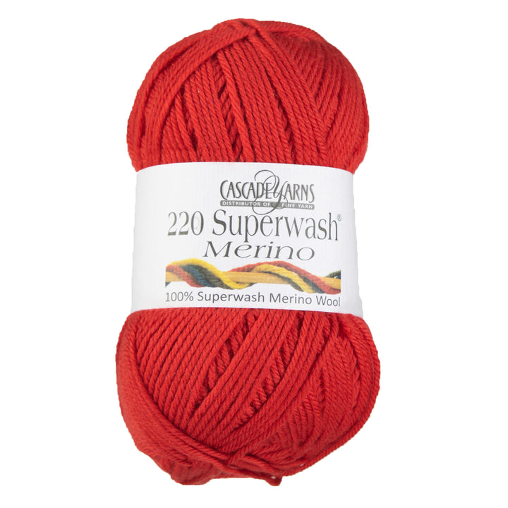 Cascade Yarns 220 Superwash Merino Yarn - 046 Cherry - Zoom Image