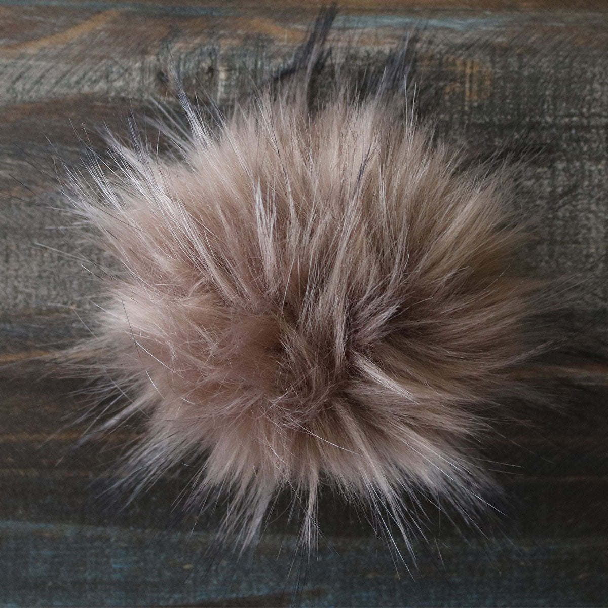 Jimmy Beans Wool Faux Fur Pom Poms - Mink - Extra Image
