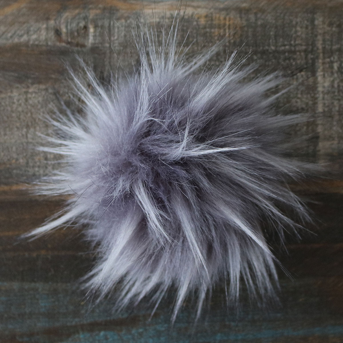 Jimmy Beans Wool Faux Fur Pom Poms Grey1