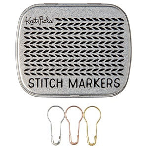 Knit Picks Metallic Locking Stitch Markers 30 Pk
