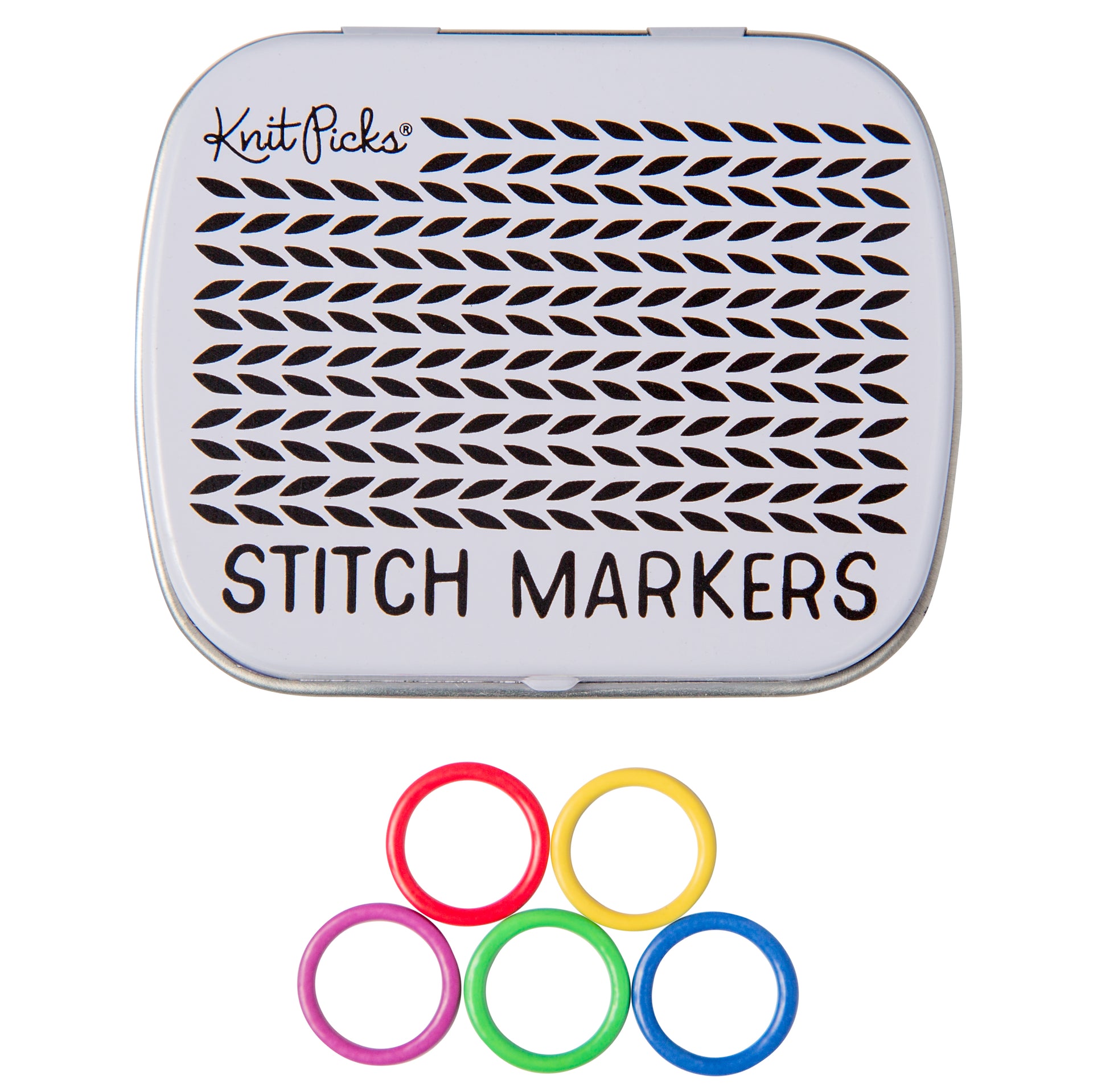 Knit Picks Enamel Stitch Markers - Rainbow
