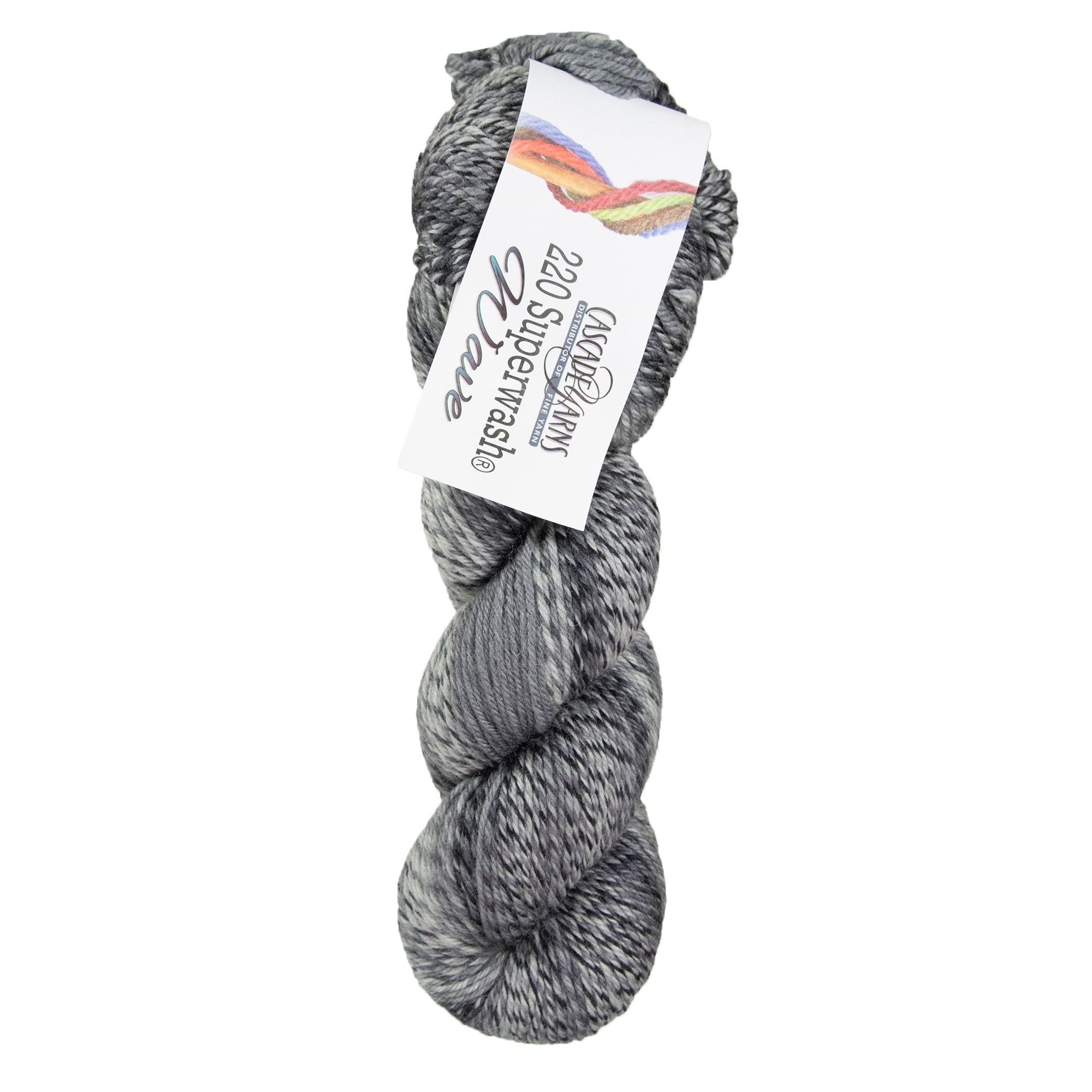 Cascade Yarns 220 Superwash Wave Yarn - 110 Graphite - Zoom Image
