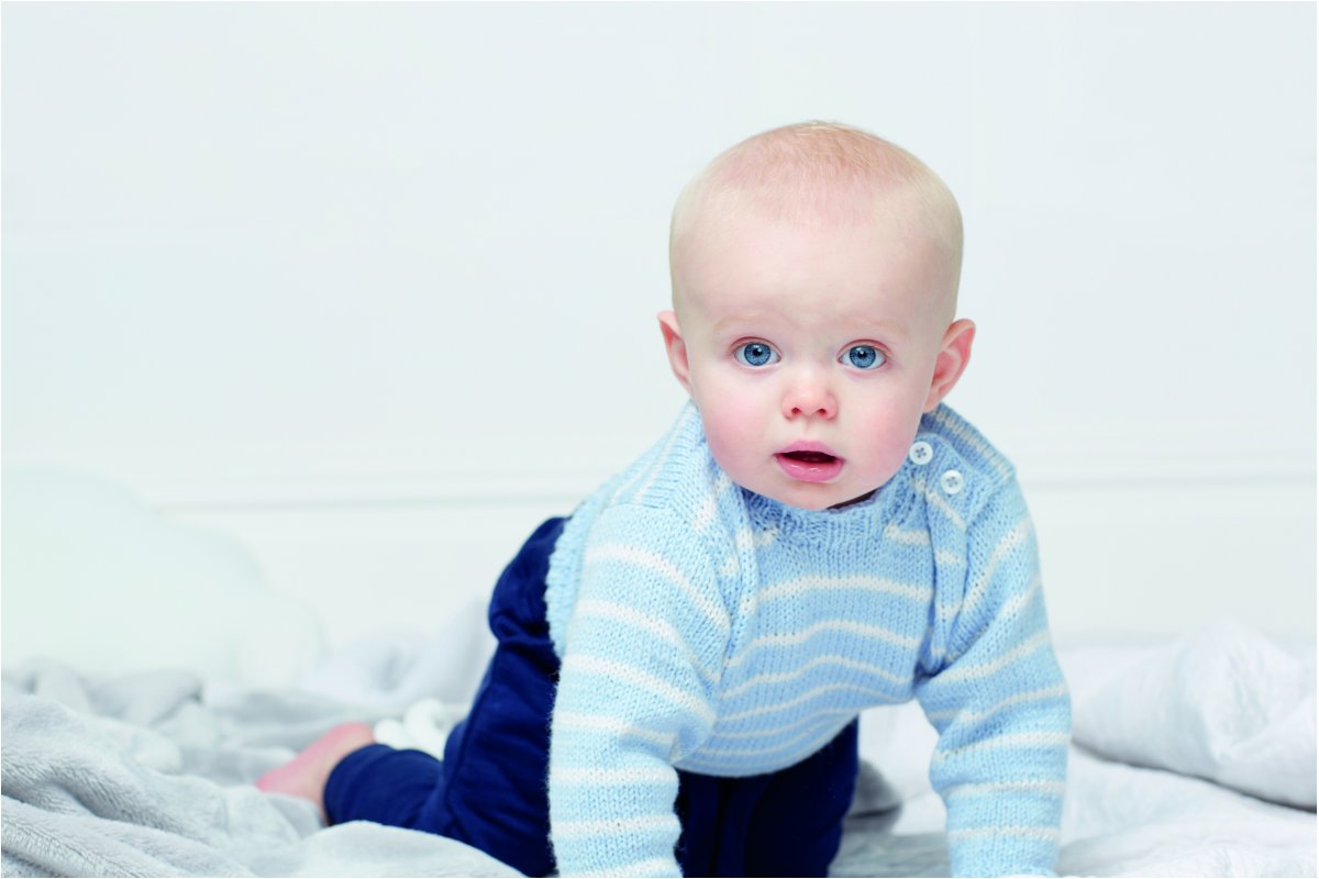 Rowan Baby Knits Collection Patterns - Striped Jumper - PDF Download - Extra Image

