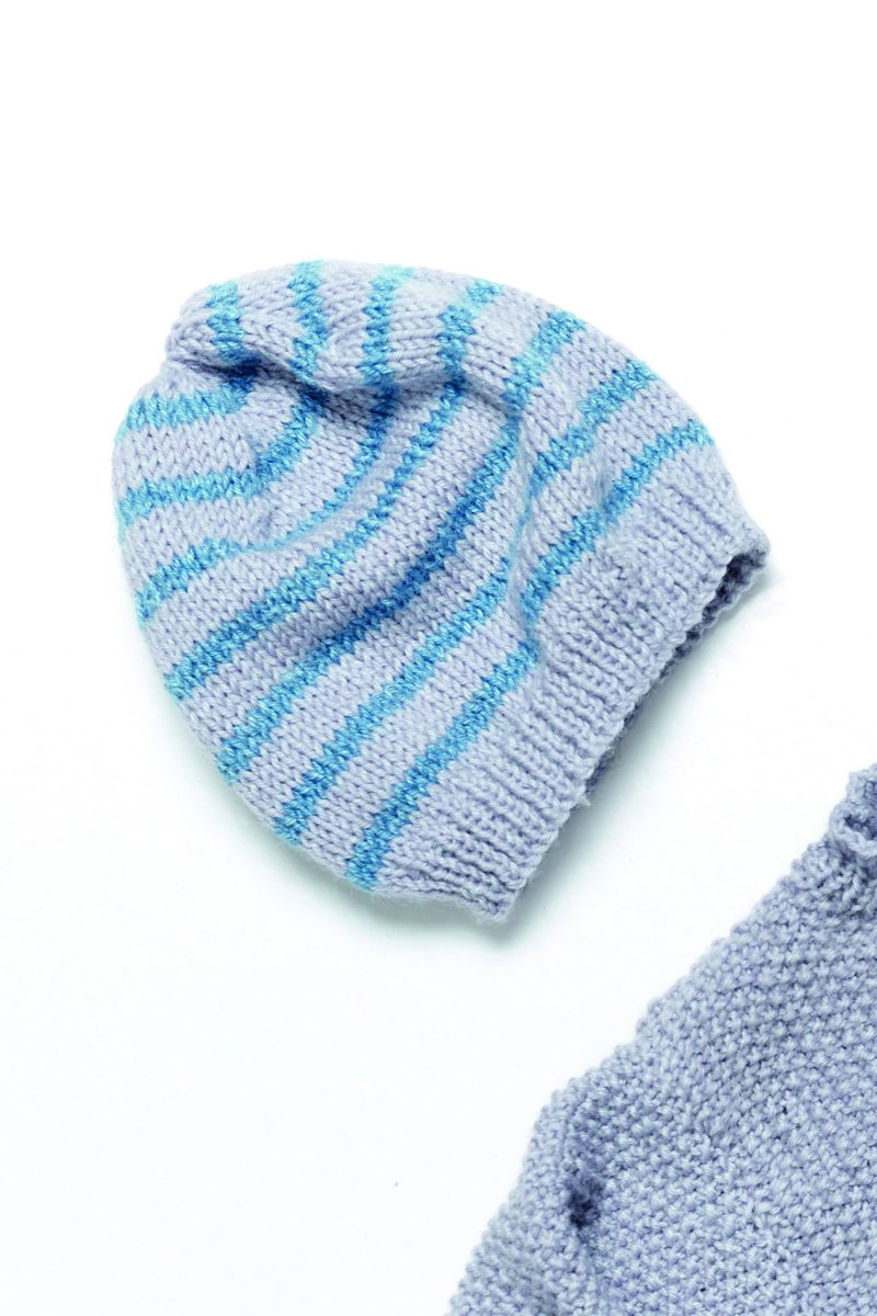 Rowan Baby Knits Collection Patterns - Striped Hat - PDF Download - Extra Image