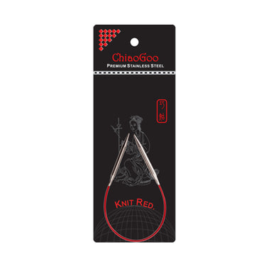 ChiaoGoo Knit RED Circular Needles - US 00 (1.75mm) - 9" - Zoom Image