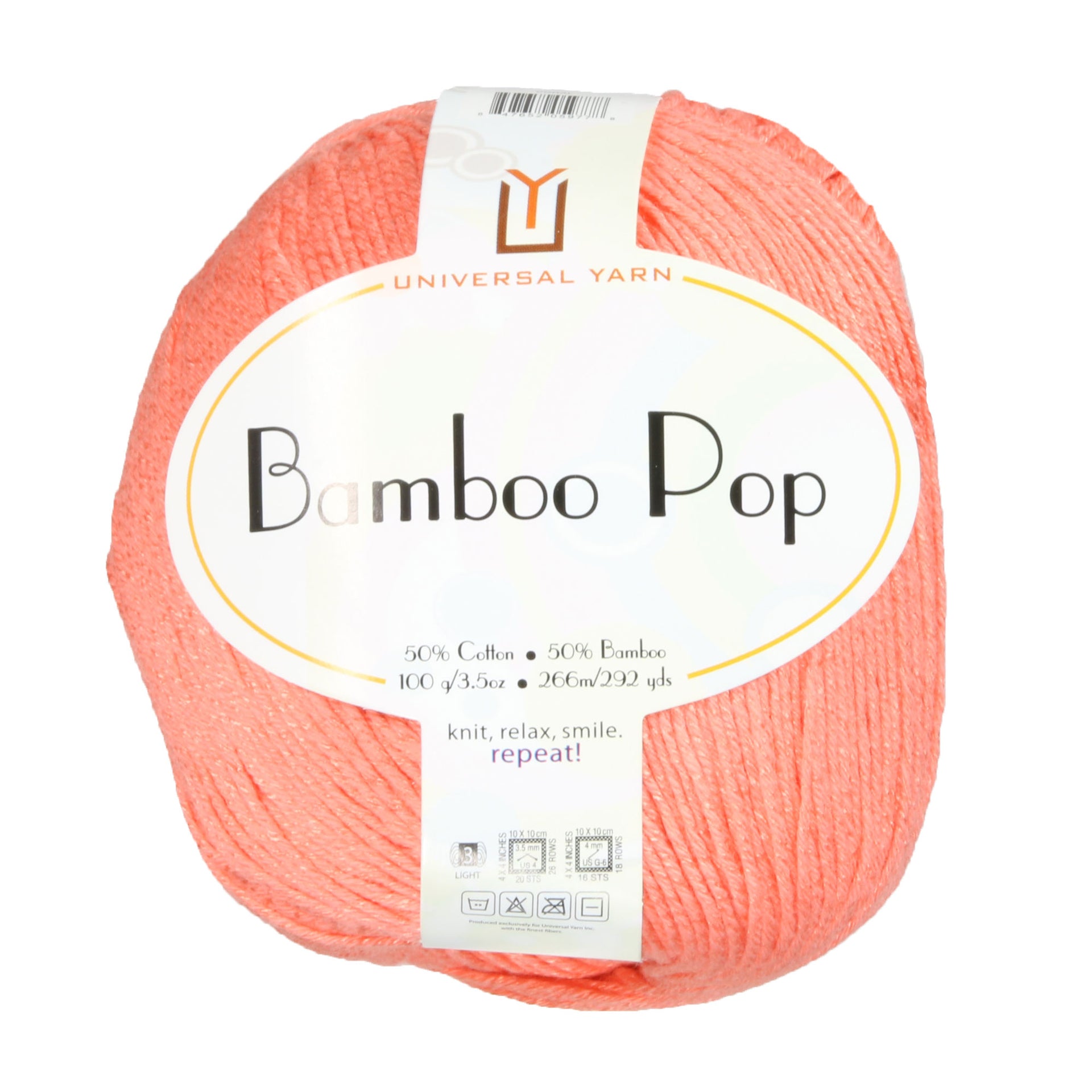Universal Yarn Bamboo Pop Yarn - 122 Coral - Zoom Image
