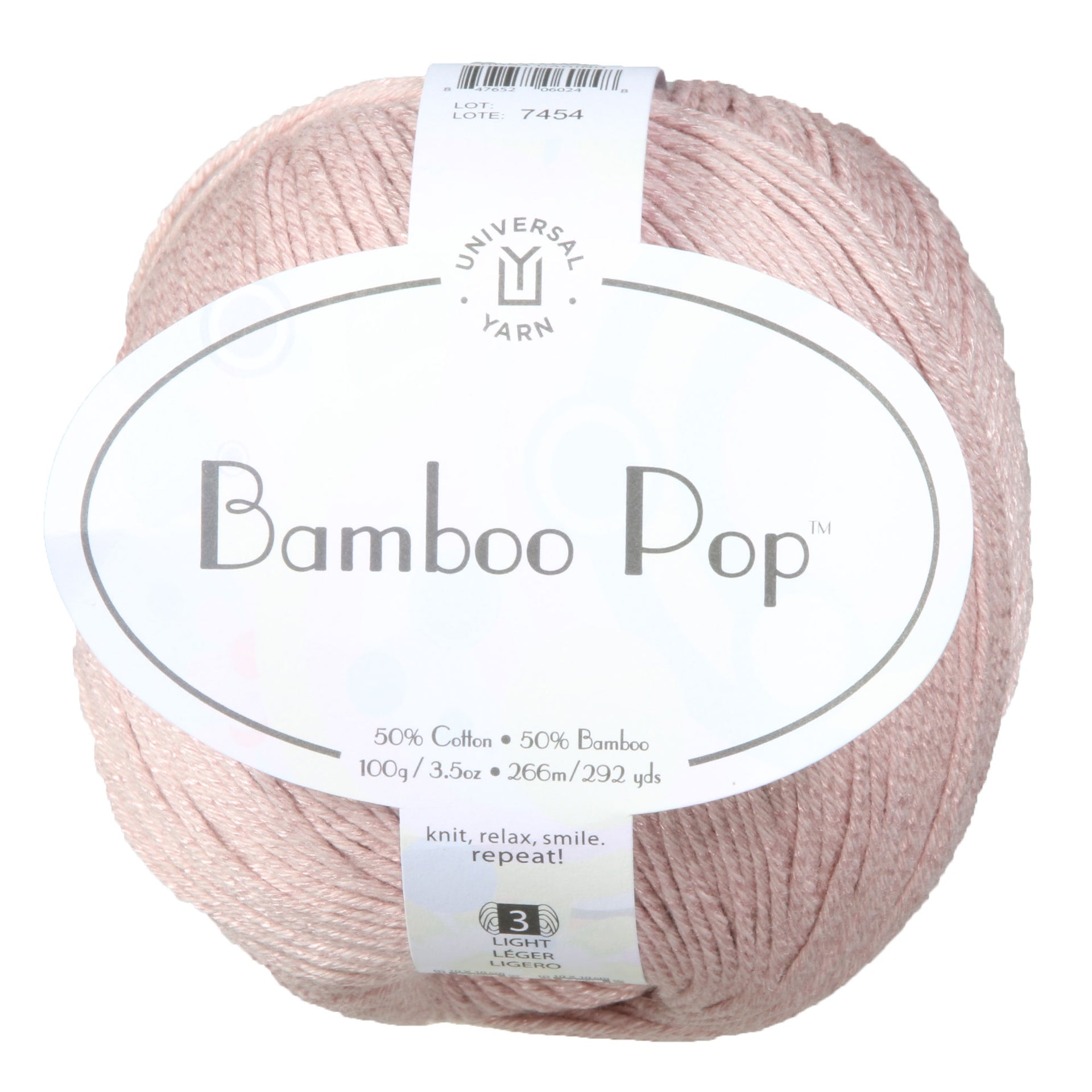Universal Yarn Bamboo Pop Yarn - 125 Darling Pink - Zoom Image
