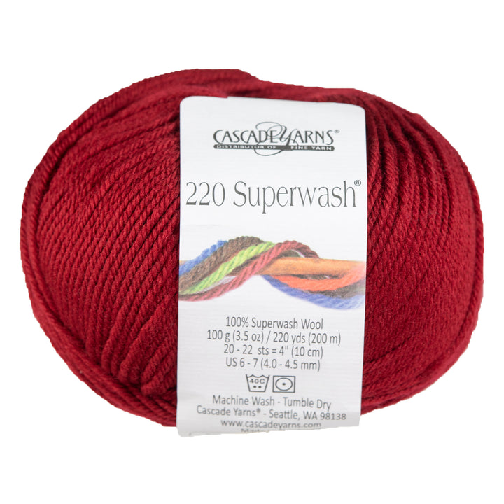 Cascade Yarns 220 Superwash Yarn - 0893 Ruby - Zoom Image