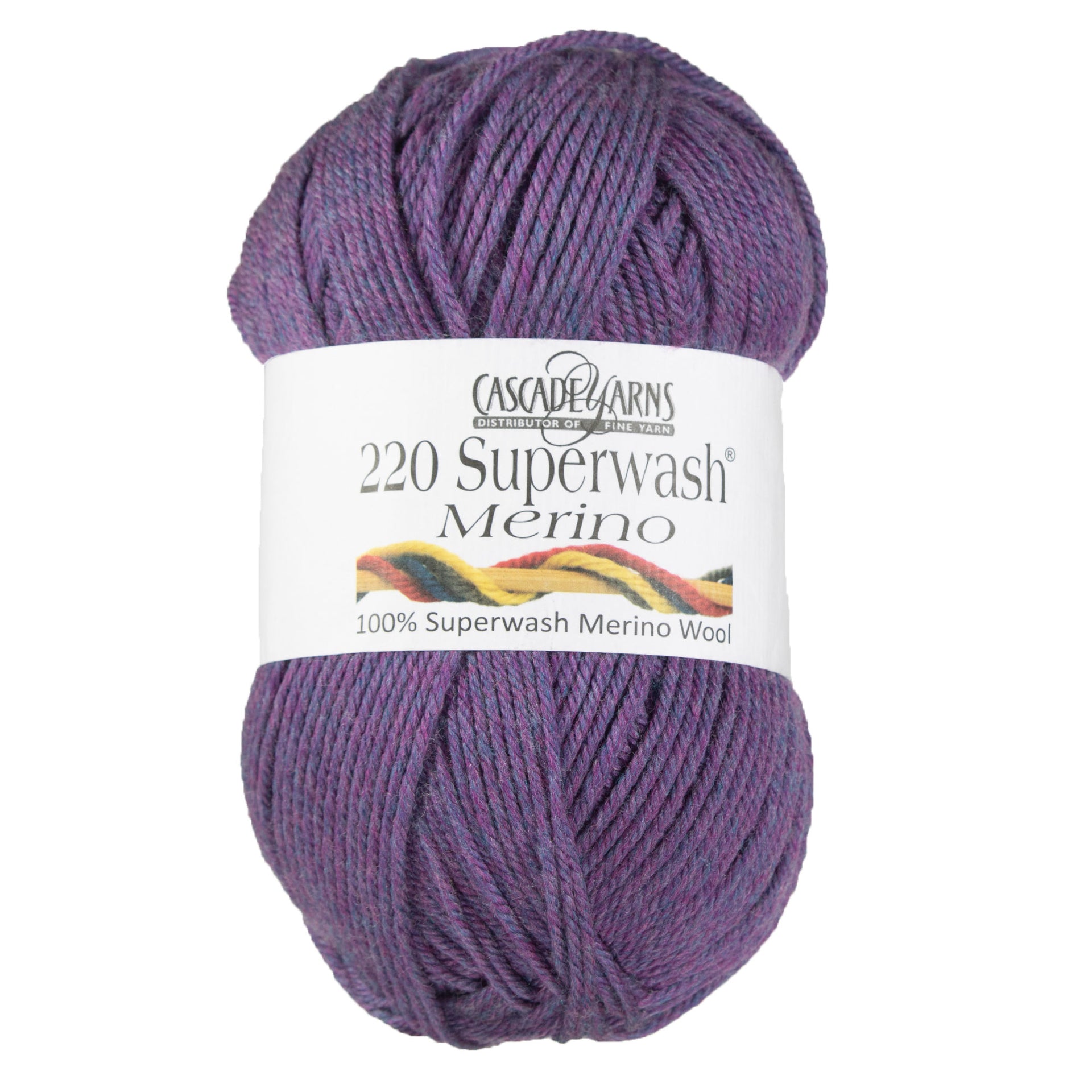 Cascade Yarns 220 Superwash Merino Yarn - 077 Violet Heather - Zoom Image
