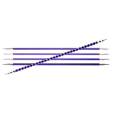 KnitPro Zing Double Pointed Needles - US 5 (3.75mm) - 6" Amethyst - Zoom Image