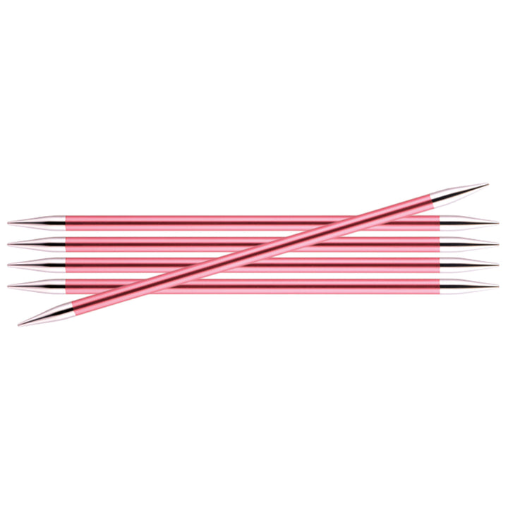 KnitPro Zing Double Pointed Needles - US 10.5 (6.5mm) - 6" Coral - Zoom Image