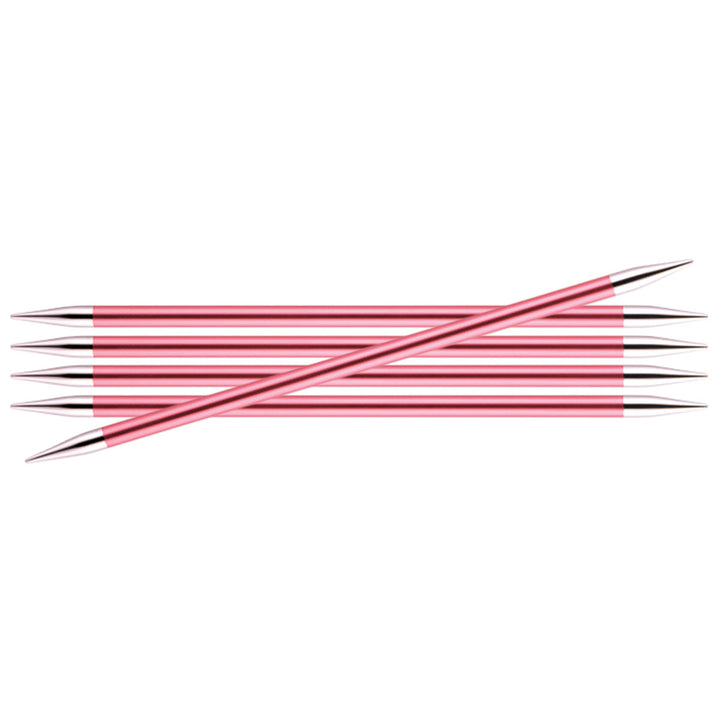 KnitPro Zing Double Pointed Needles - US 10.5 (6.5mm) - 6" Coral - Extra Image