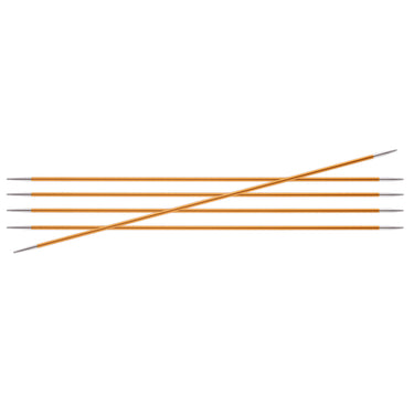 KnitPro Zing Double Pointed Needles - US 1 (2.25mm) - 8" Amber - Zoom Image