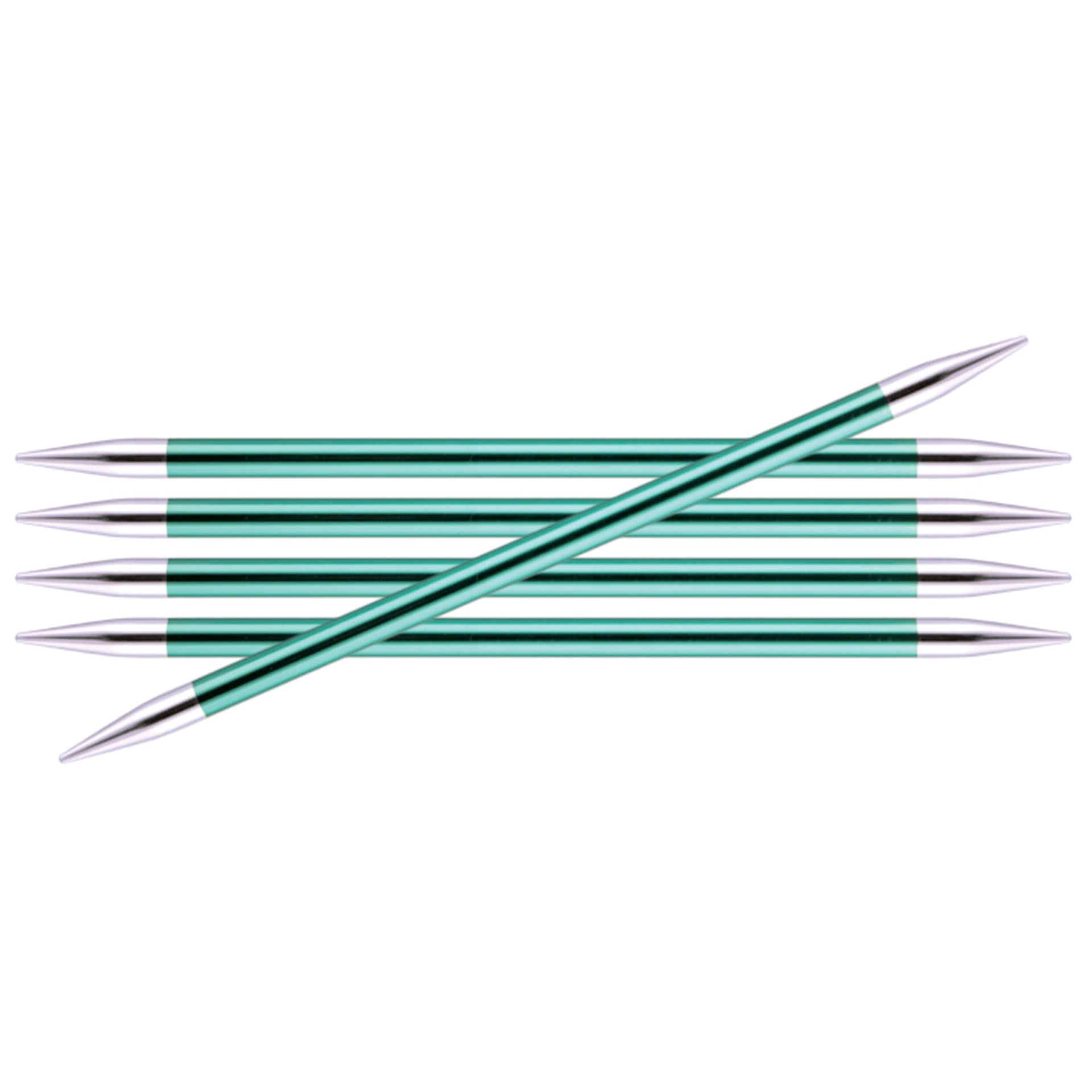 KnitPro Zing Double Pointed Needles - US 11 (8.0mm) - 8" Emerald - Zoom Image
