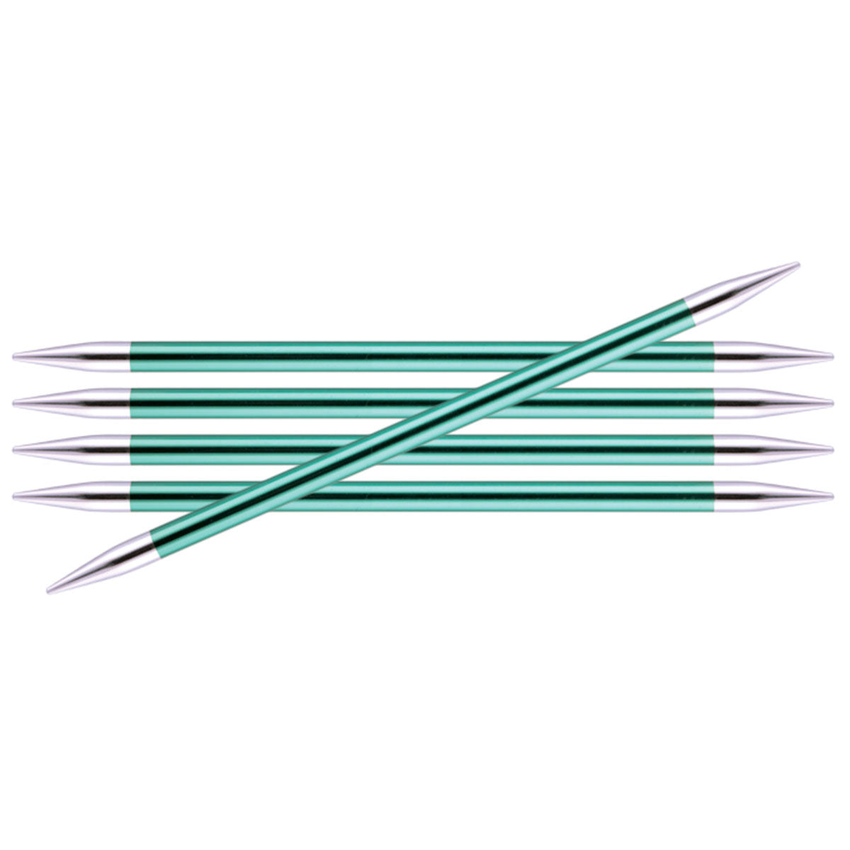KnitPro Zing Double Pointed Needles - US 11 (8.0mm) - 8" Emerald - Extra Image

